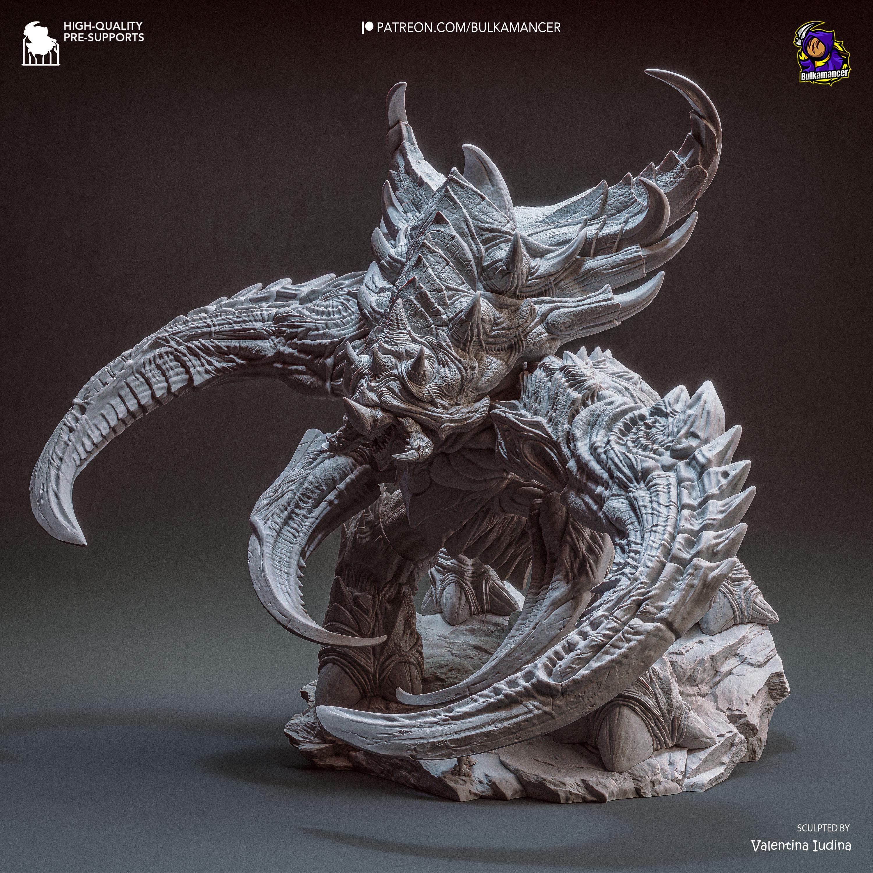 The Chitin Colossus - Alien Monster Behemoth Creature Ultralisk Resin Figure 16K