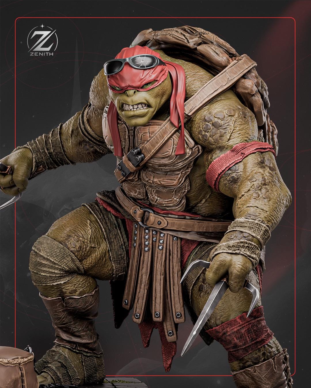 The Hothead - Ninja Turtle Martial Arts Comic Warrior Raphael Resin Figure 16K