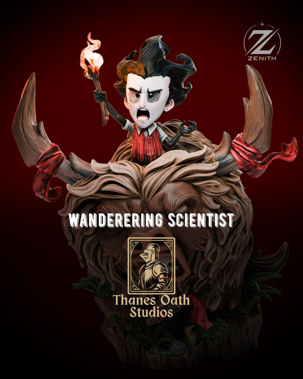 The Wandering Scientist - Cartoon Survival Scientist Explorer Wilson Resin Figure 16K