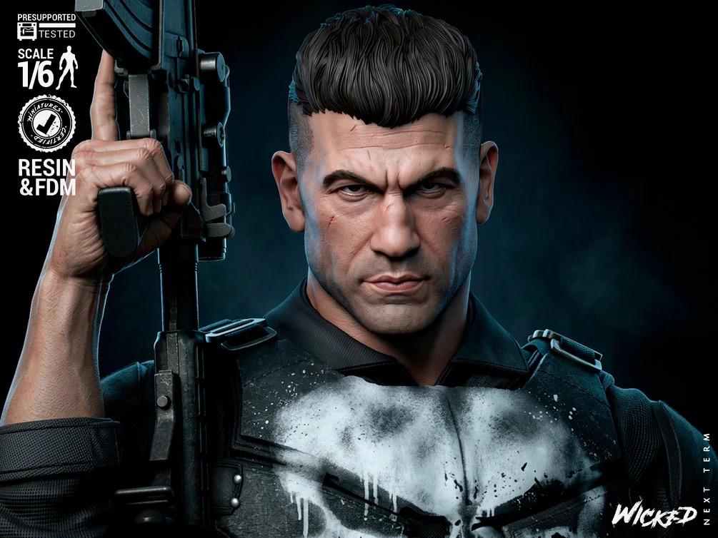 Ruthless Vigilate - Comic Anti-Hero Vigilante Soldier The Punisher Resin Figure 16K