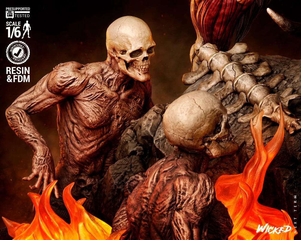 Wrath Of The Damned - Skull Flame Comic Character Ghost Rider Resin Figure 16K