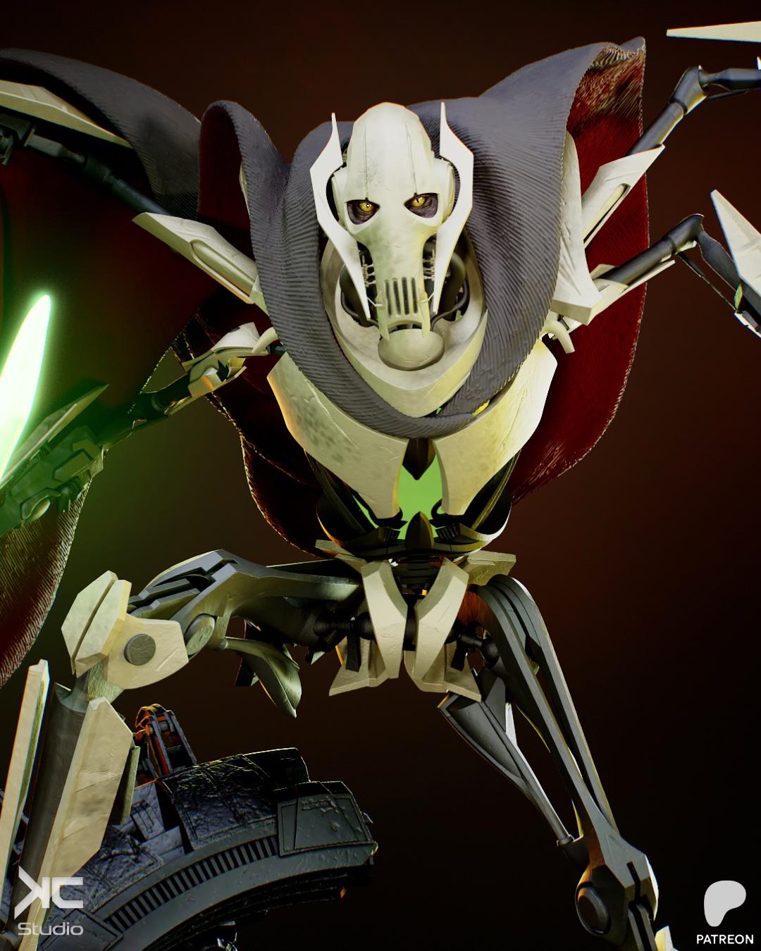 Scourge Of The Outer Sytems - Cyborg Warrior Alien Commander General Grievous Resin Figure 16K