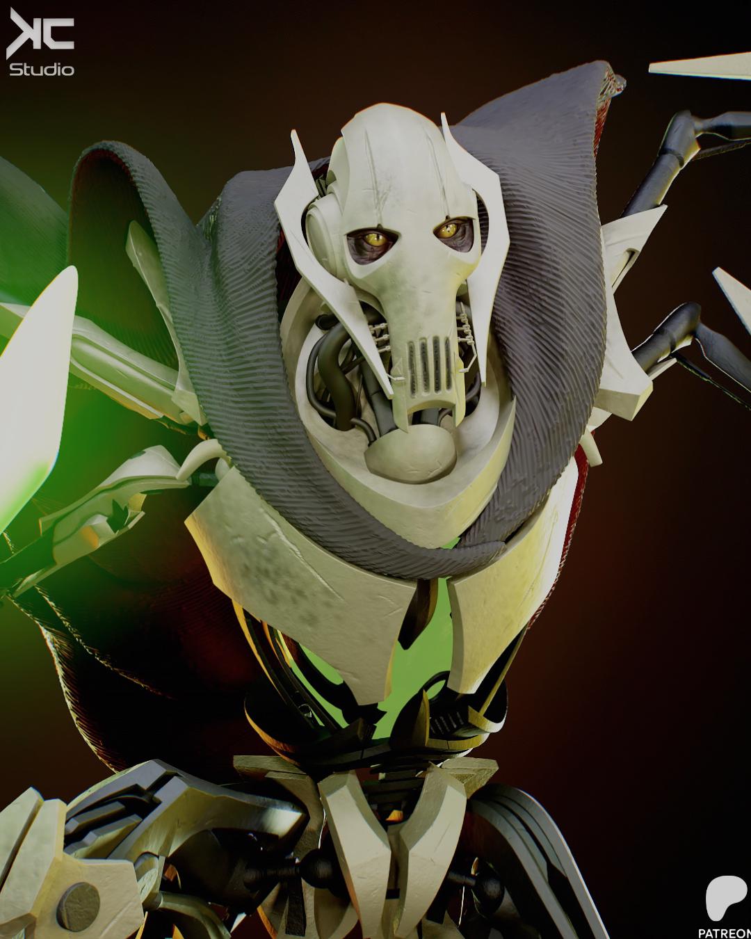 Scourge Of The Outer Sytems - Cyborg Warrior Alien Commander General Grievous Resin Figure 16K