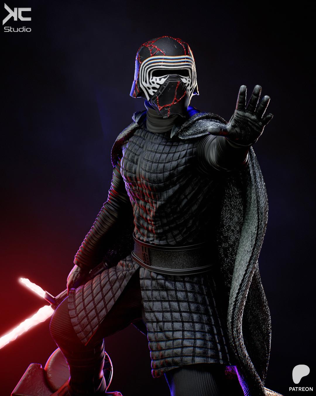Scion Of The Dark Path - Dark Space Knight Sci-Fi Kylo Ren Resin Figure 16K