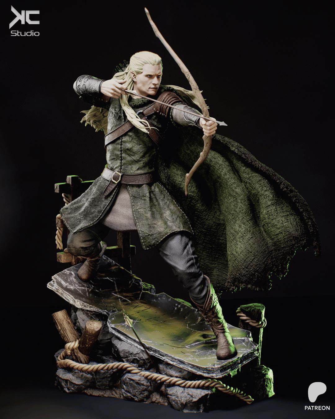 The Elven Prince - Elven Fantasy Archer Bow Master Legolas Resin Figure 16K