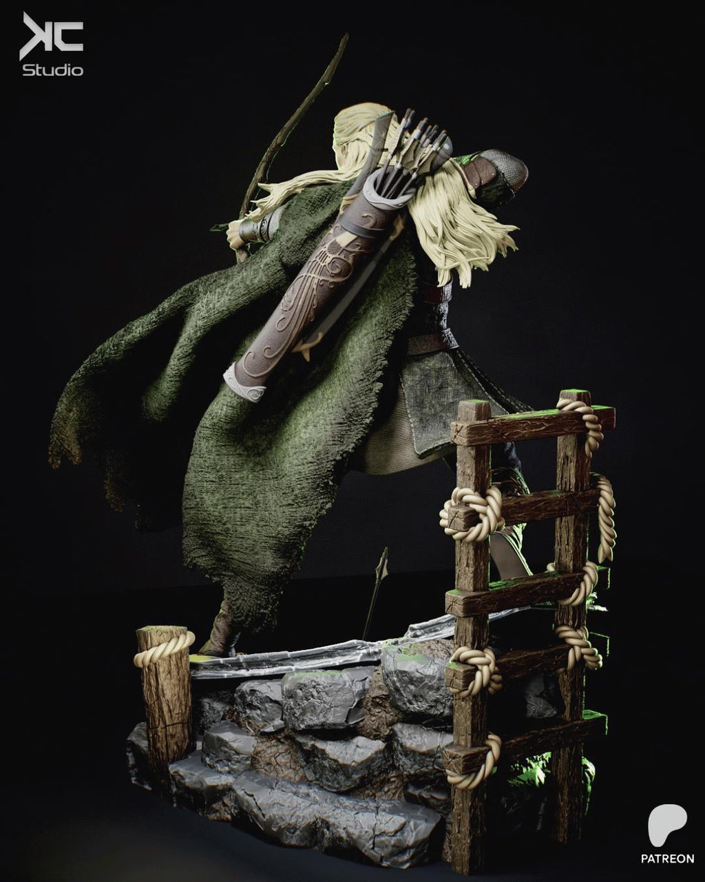 The Elven Prince - Elven Fantasy Archer Bow Master Legolas Resin Figure 16K
