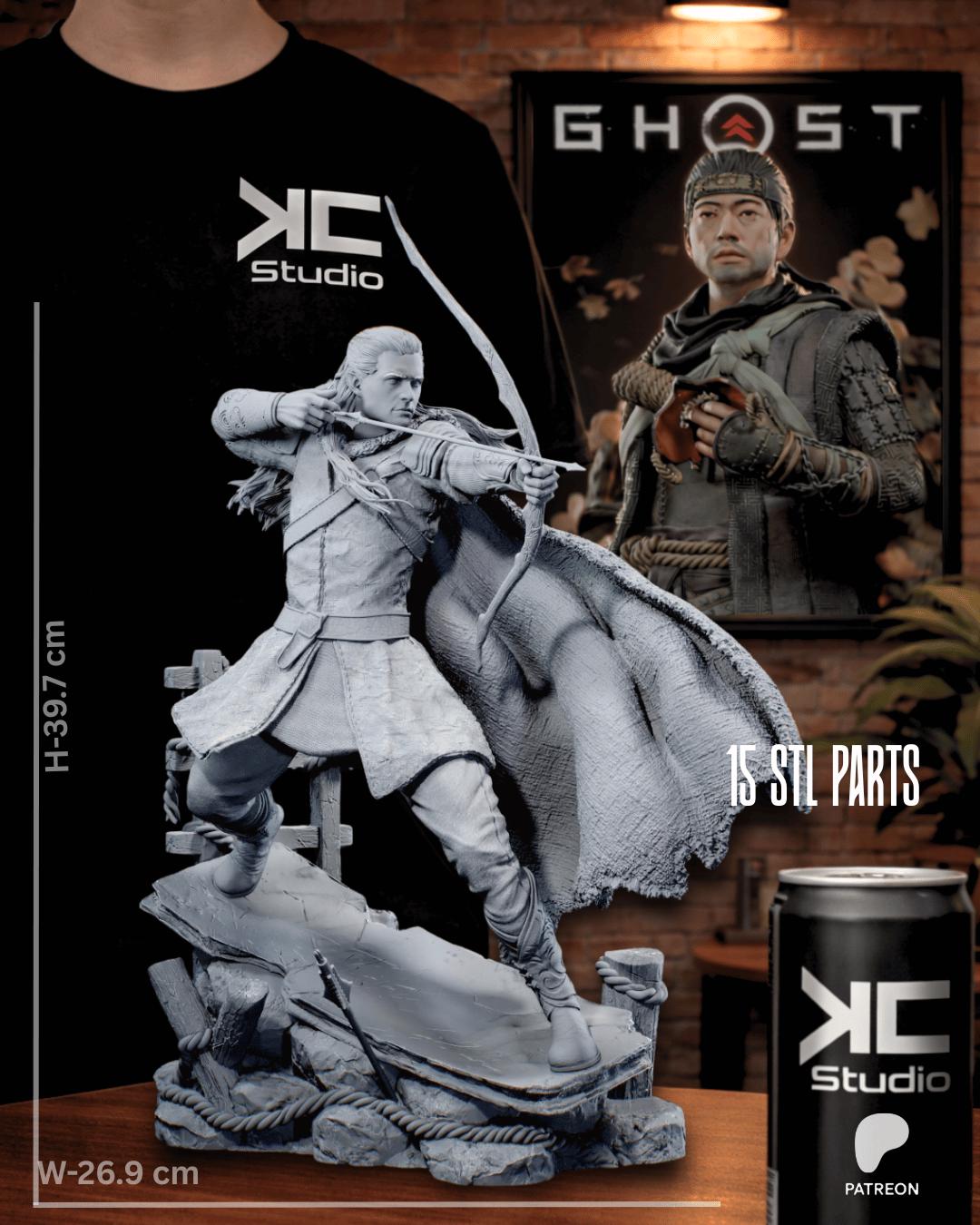 The Elven Prince - Elven Fantasy Archer Bow Master Legolas Resin Figure 16K