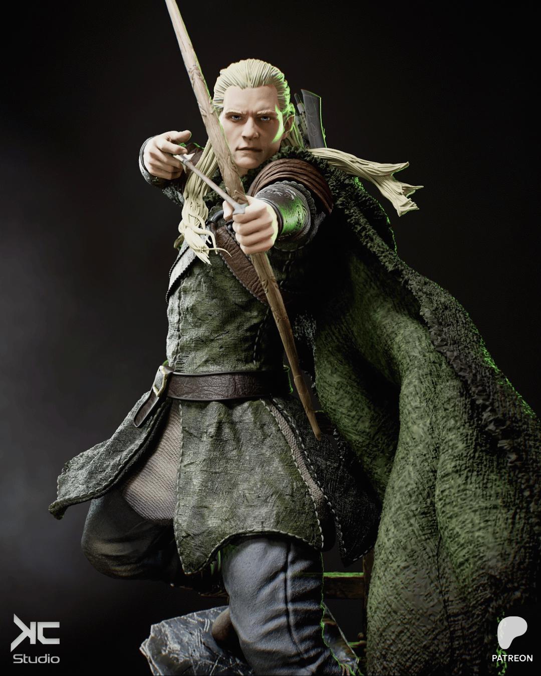 The Elven Prince - Elven Fantasy Archer Bow Master Legolas Resin Figure 16K