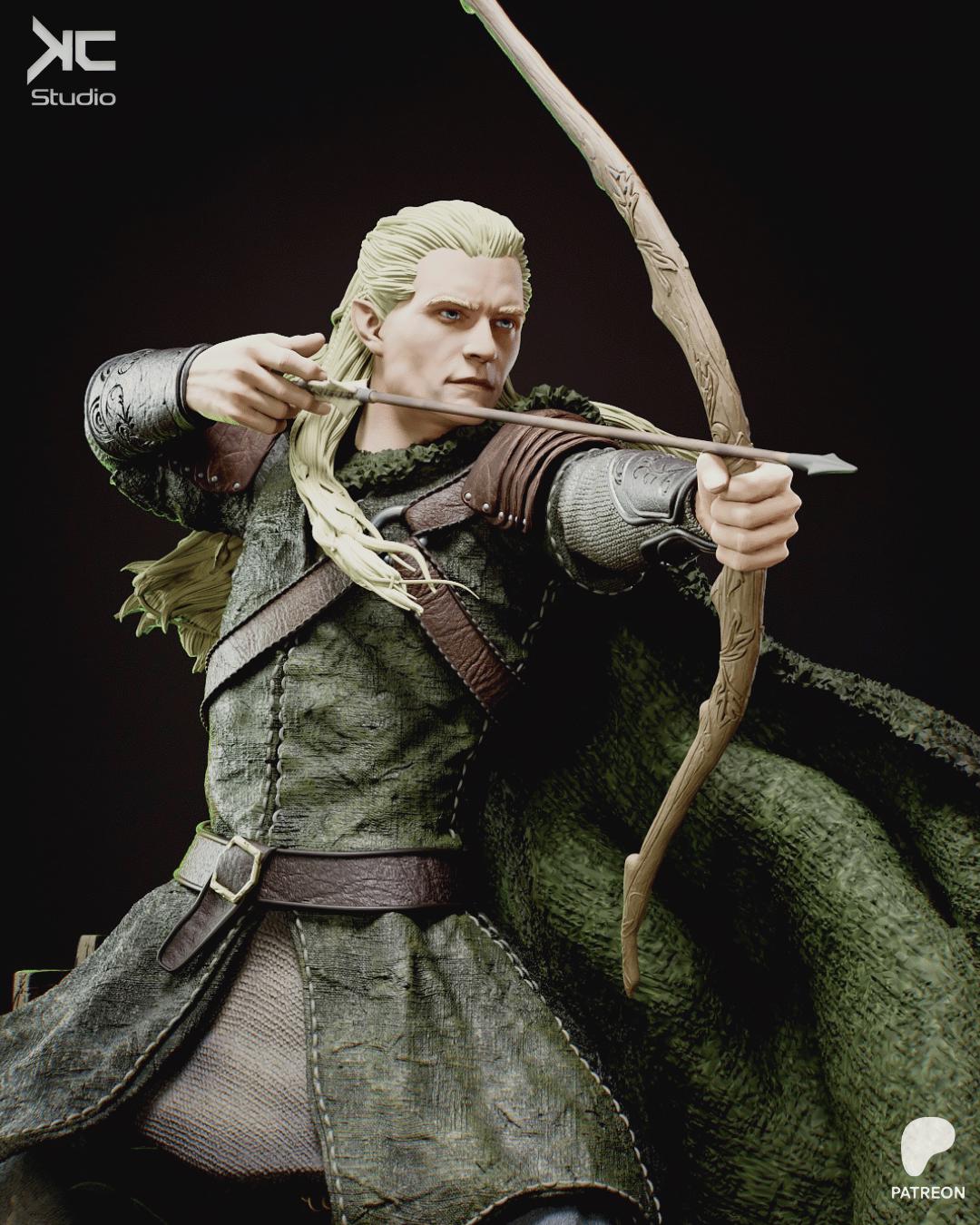 The Elven Prince - Elven Fantasy Archer Bow Master Legolas Resin Figure 16K
