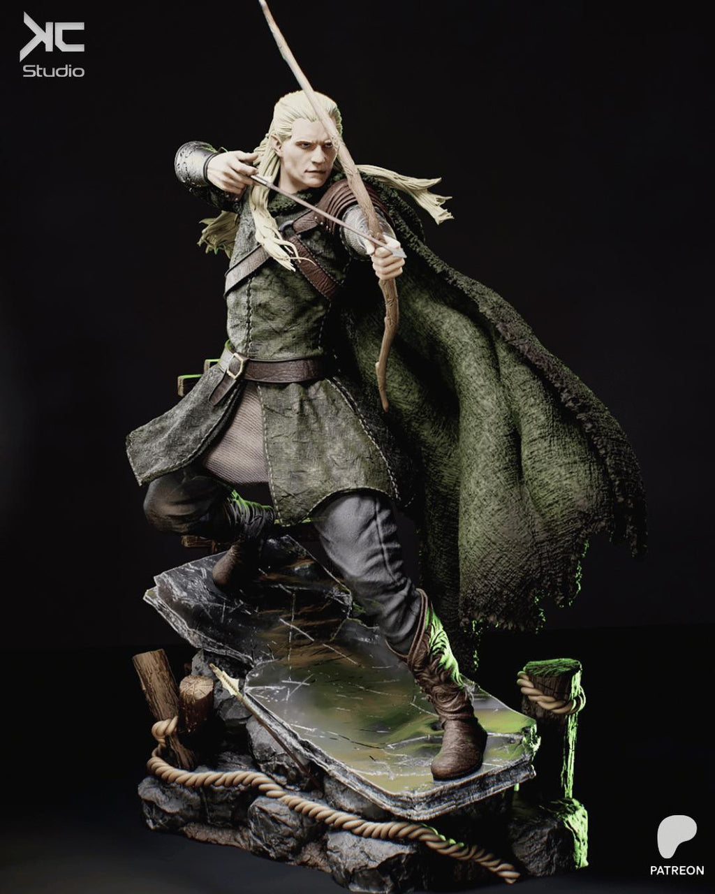 The Elven Prince - Elven Fantasy Archer Bow Master Legolas Resin Figure 16K
