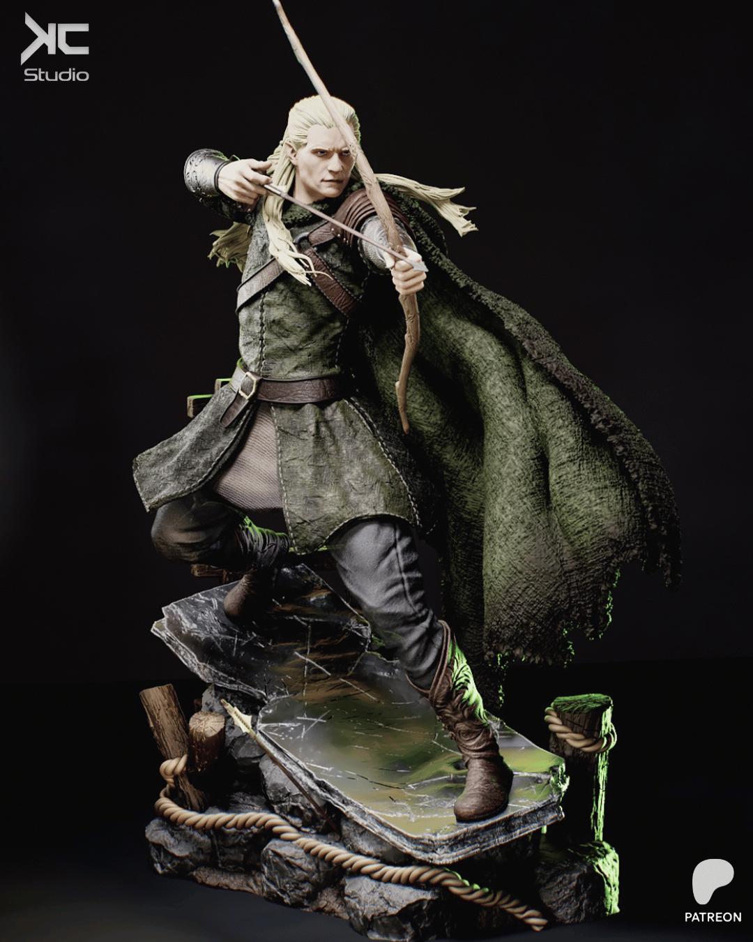 The Elven Prince - Elven Fantasy Archer Bow Master Legolas Resin Figure 16K