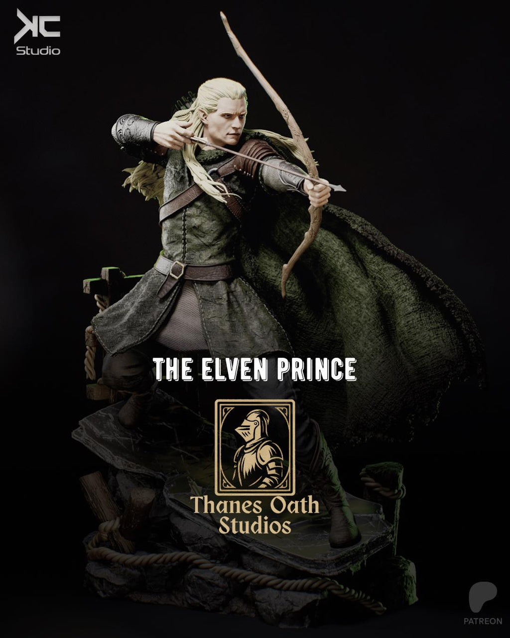 The Elven Prince - Elven Fantasy Archer Bow Master Legolas Resin Figure 16K