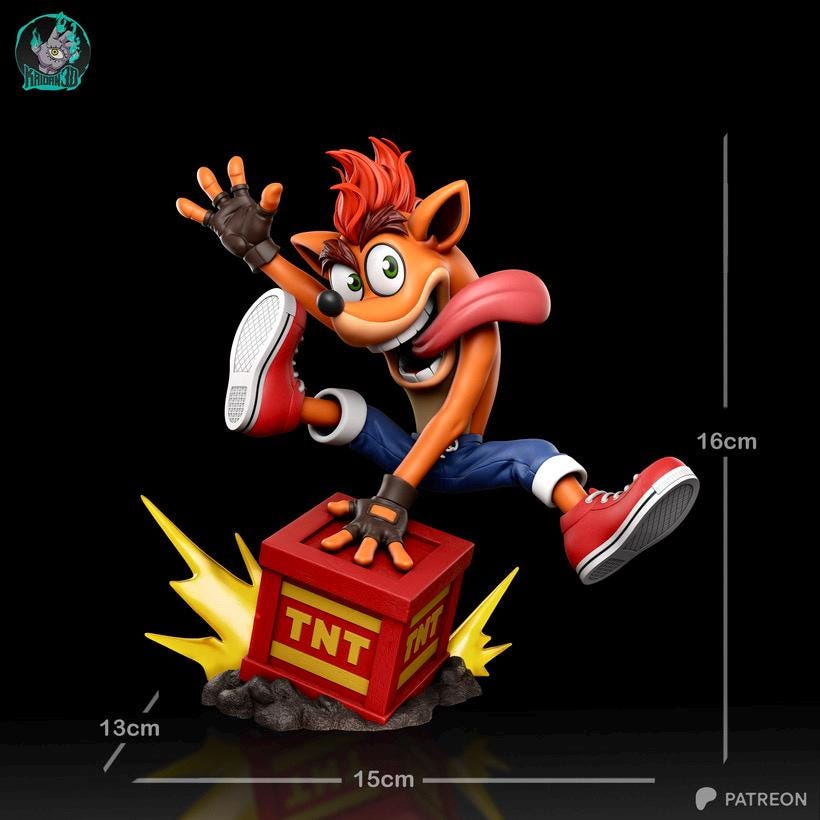 Spirit Of The Islands - Platform Hero Cartoon Crash Bandicoot Resin Figure 16K