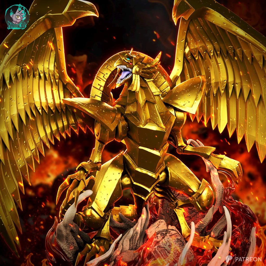 The Divine Sky Tyrant - Golden Dragon Ancient Diety The Winged Dragon Of Ra Resin Figure 16K