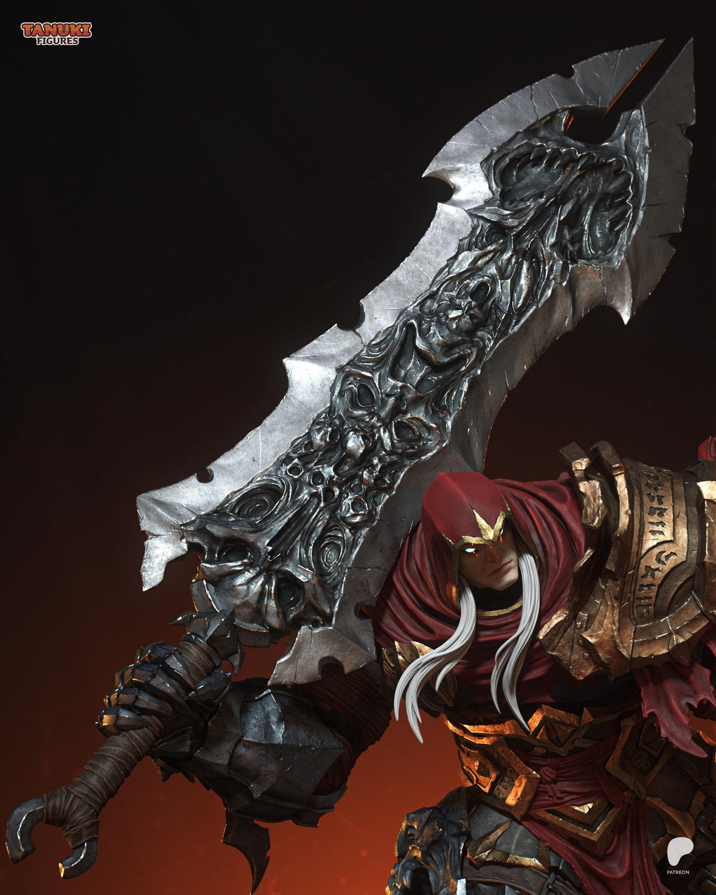 The First Horseman - Dark Fantasy Apocalypse Warrior War Resin Figure 16K