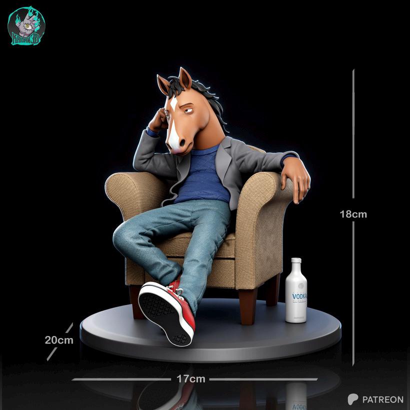 Beneath The Spotlight - Horse Superstar Animated Bojack Horseman Resin Figure 16K