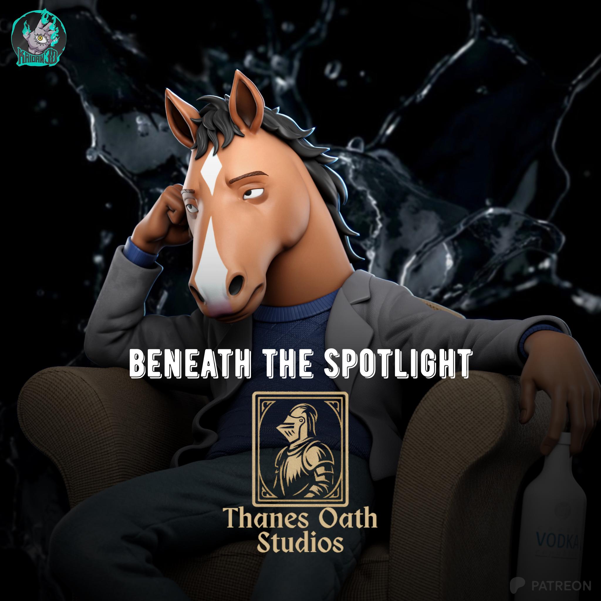 Beneath The Spotlight - Horse Superstar Animated Bojack Horseman Resin Figure 16K