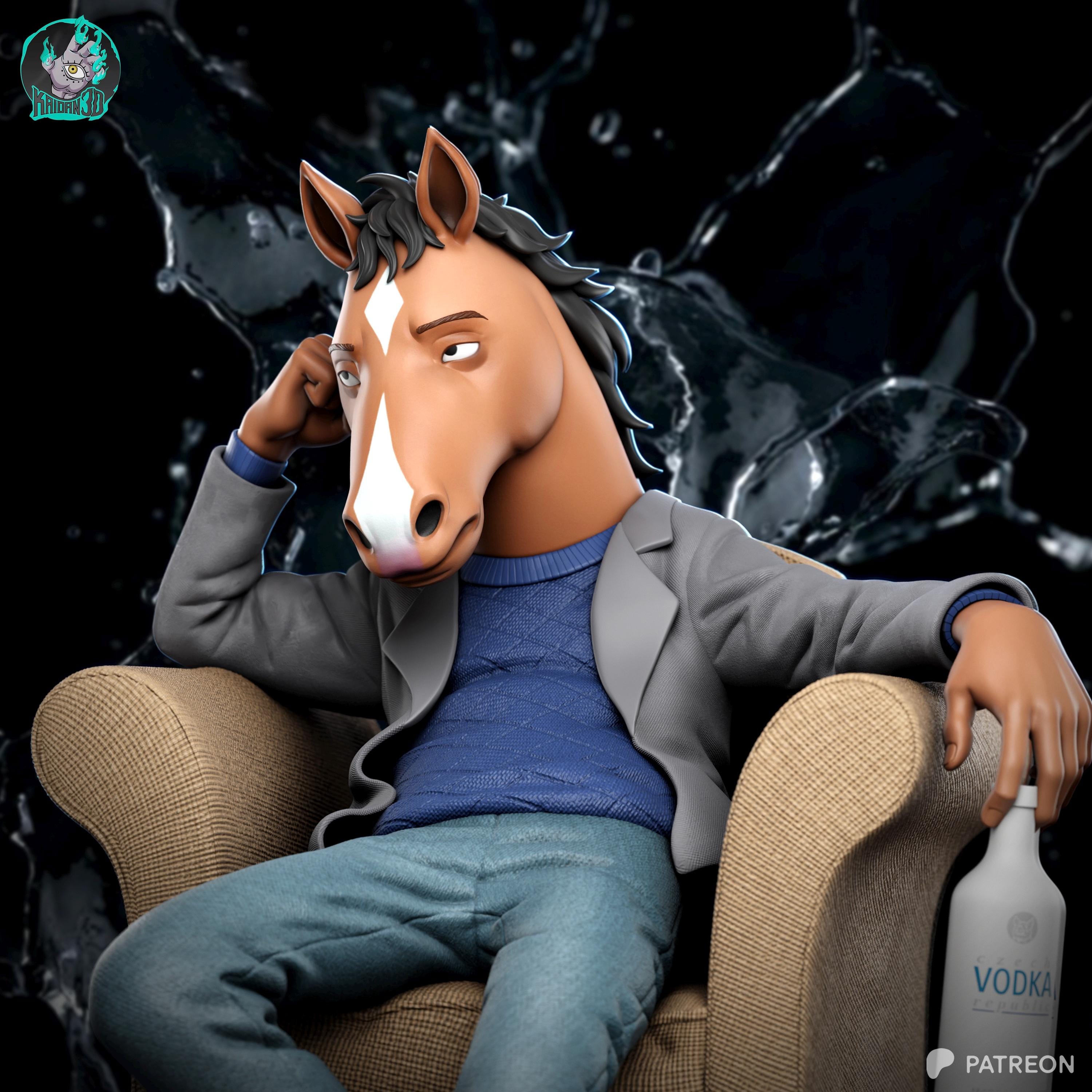 Beneath The Spotlight - Horse Superstar Animated Bojack Horseman Resin Figure 16K