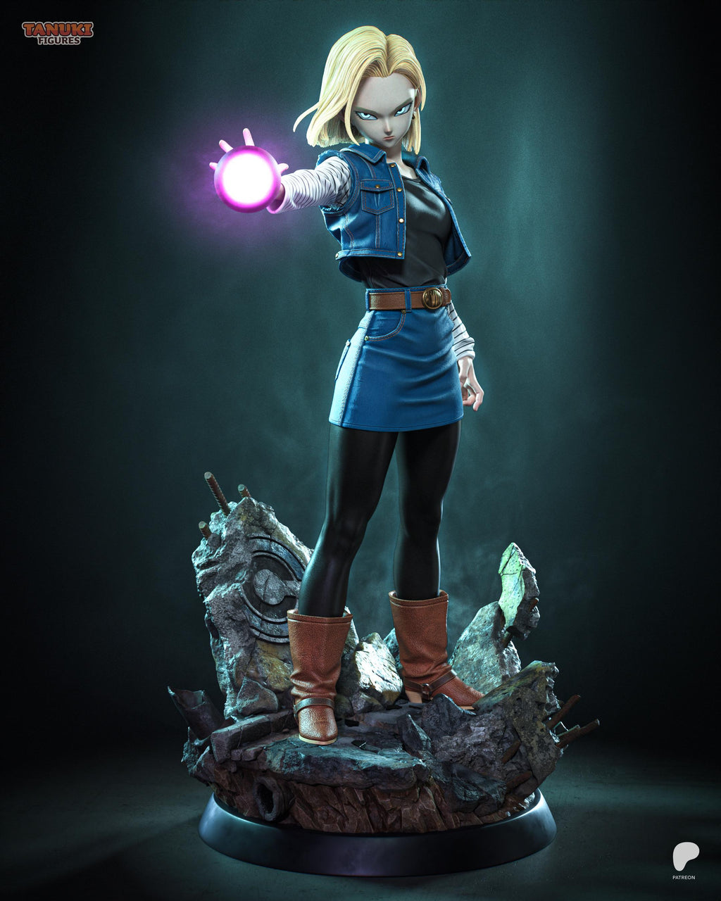 Engineered Fighter - Anime Cyber Warrior Martial Android 18 Resin Figure 16K