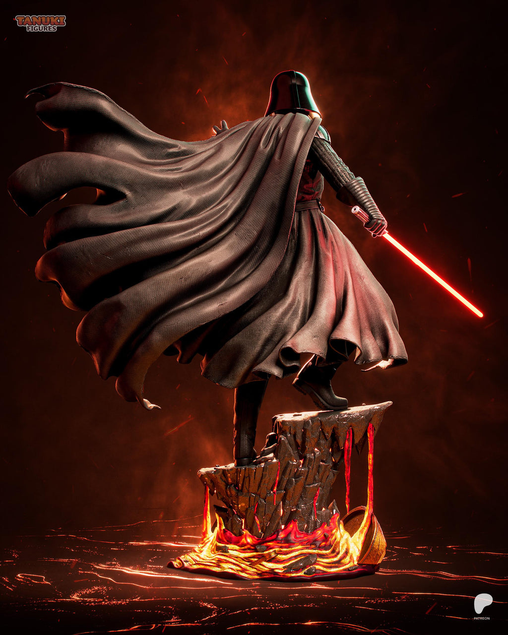 Force Of The Empire - Dark Lord Force User Darth Vader Resin Figure 16K