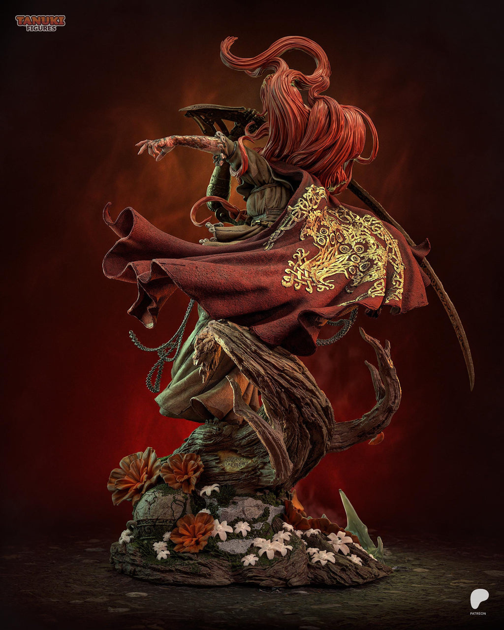 Dancer Of Scarlet Petals - Dark Fantasy Female Rotten Warrior Malenia Resin Figure 16K
