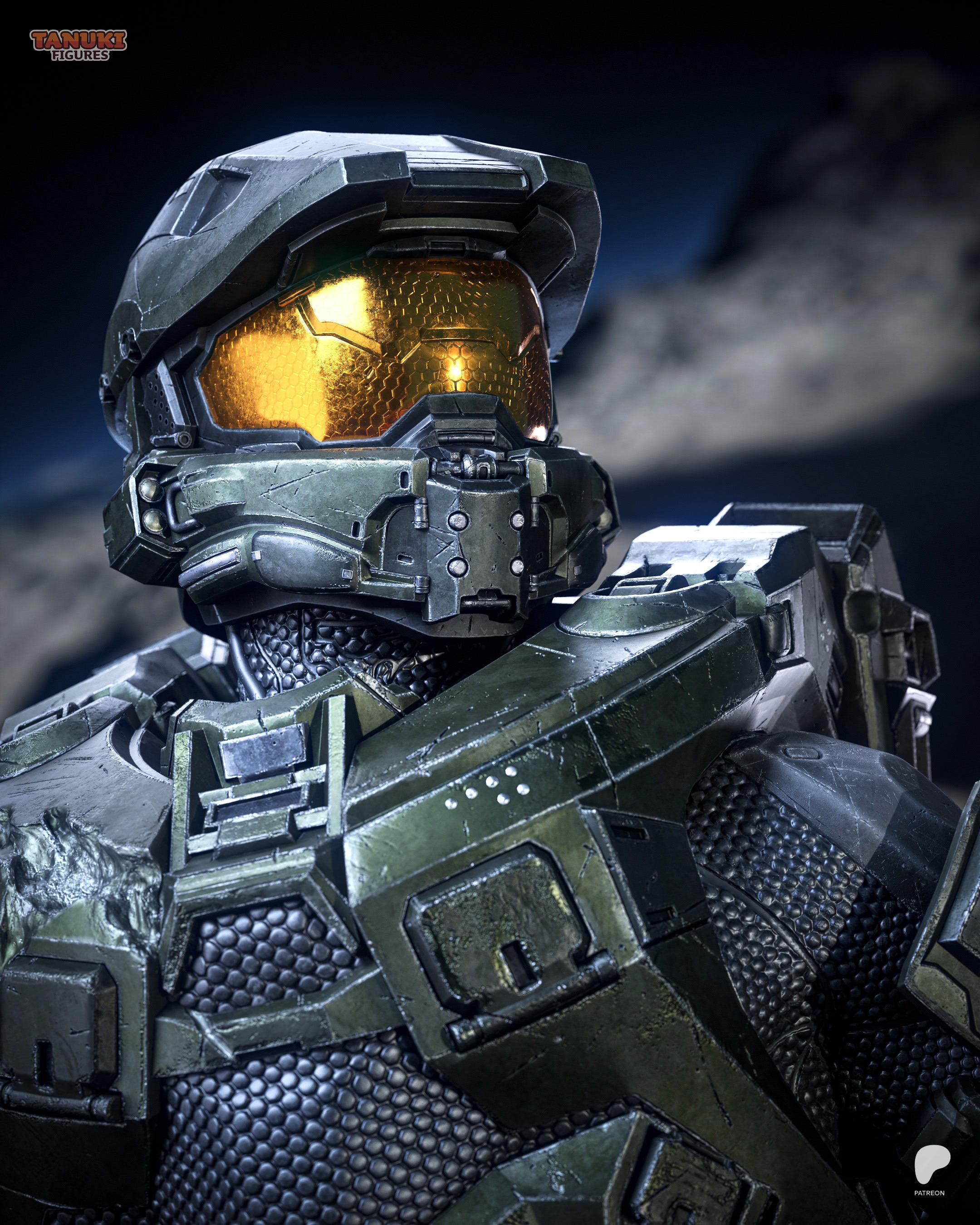 Guardian Of The Frontier - Sci-Fi Super Armoured Soldier Master Chief Resin Figure 16K