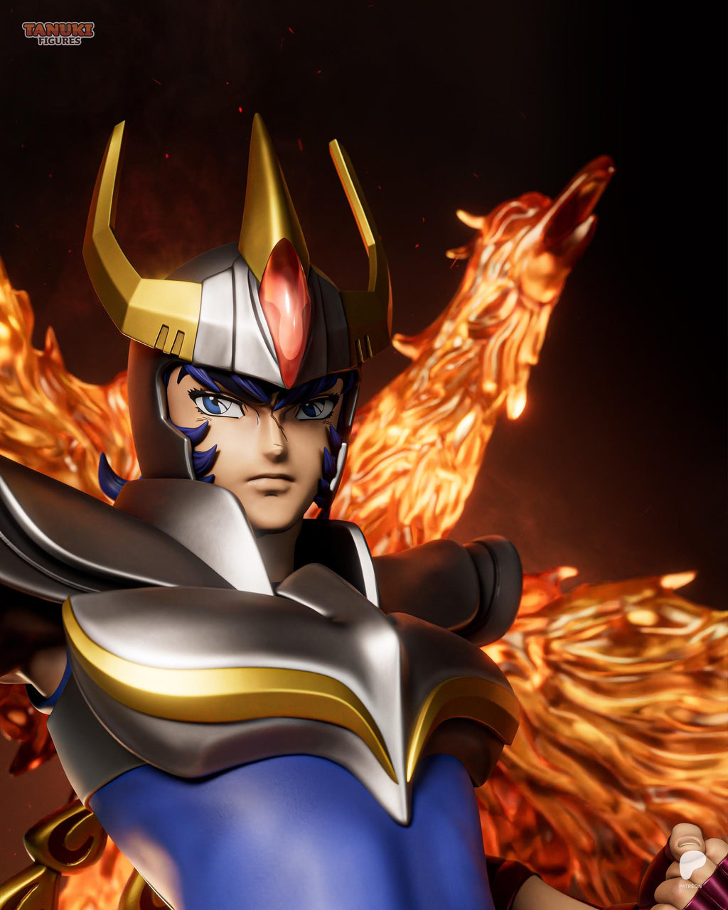 The Immortal Phoenix - Anime Mythic Warrior Fire Knight Phoenix Ikki Resin Figure 16K