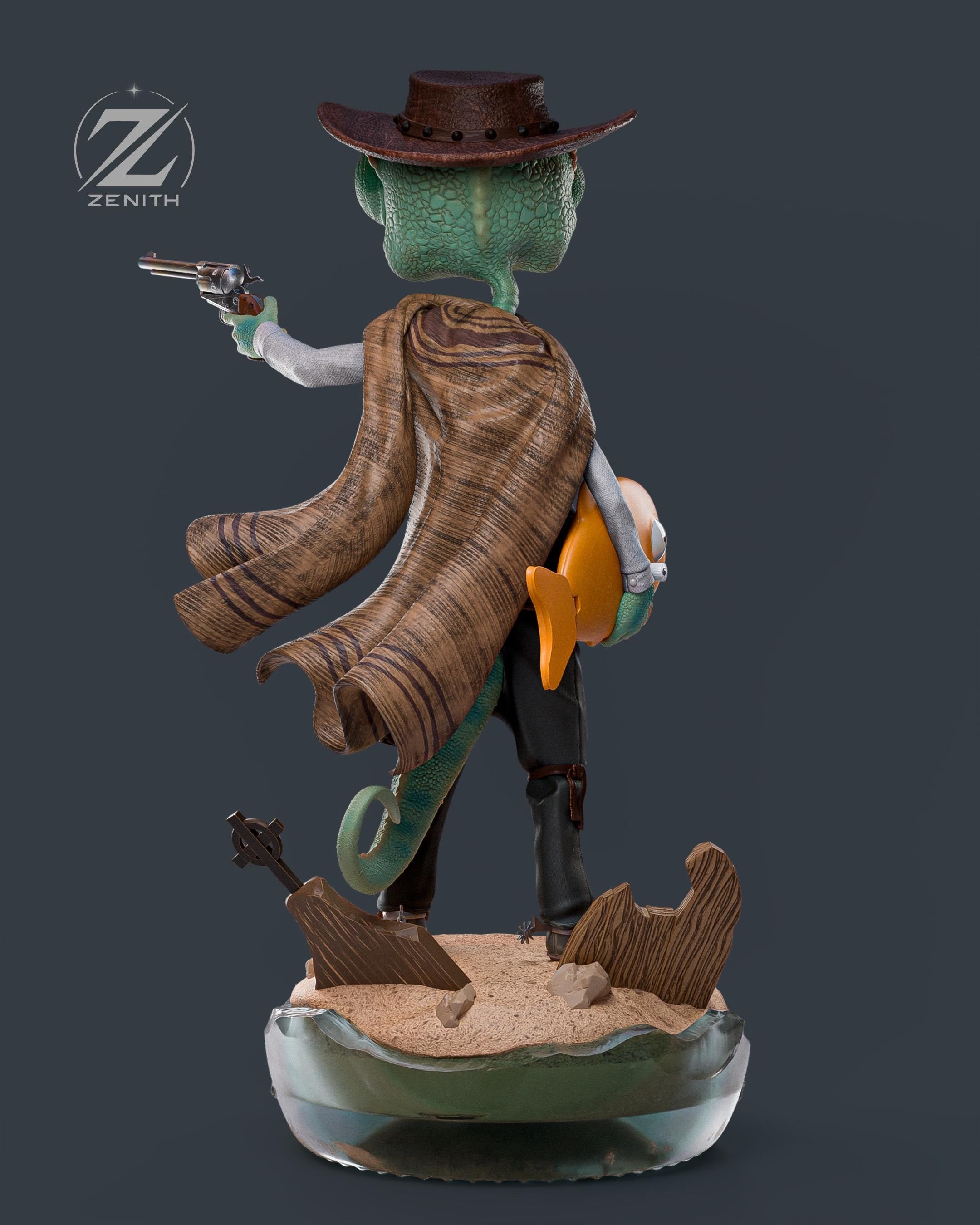 Chameleon Cowboy - Maximum Detailed 16K Resin Statue