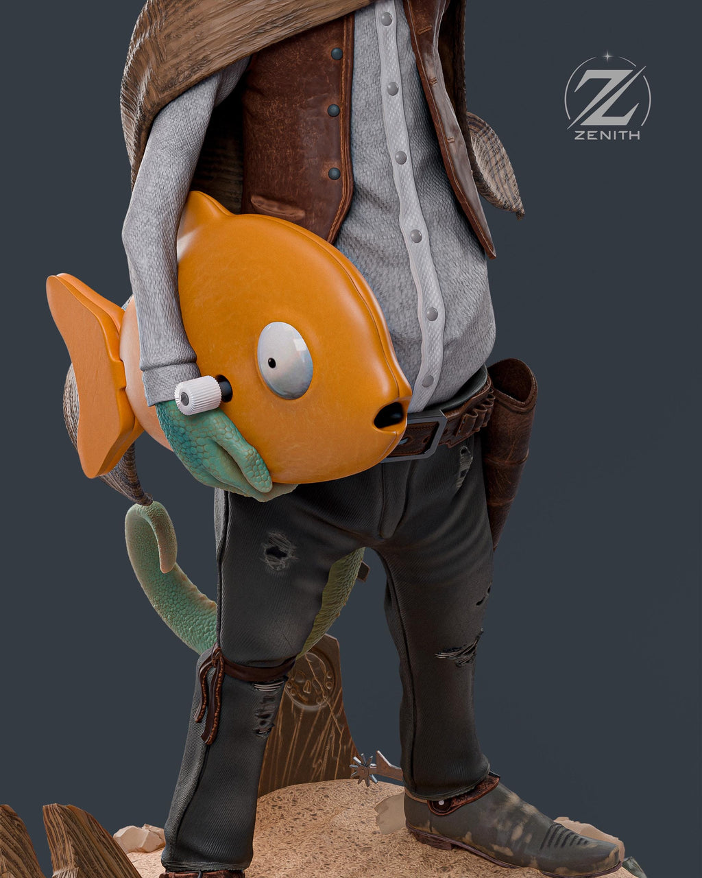 Chameleon Cowboy - Maximum Detailed 16K Resin Statue