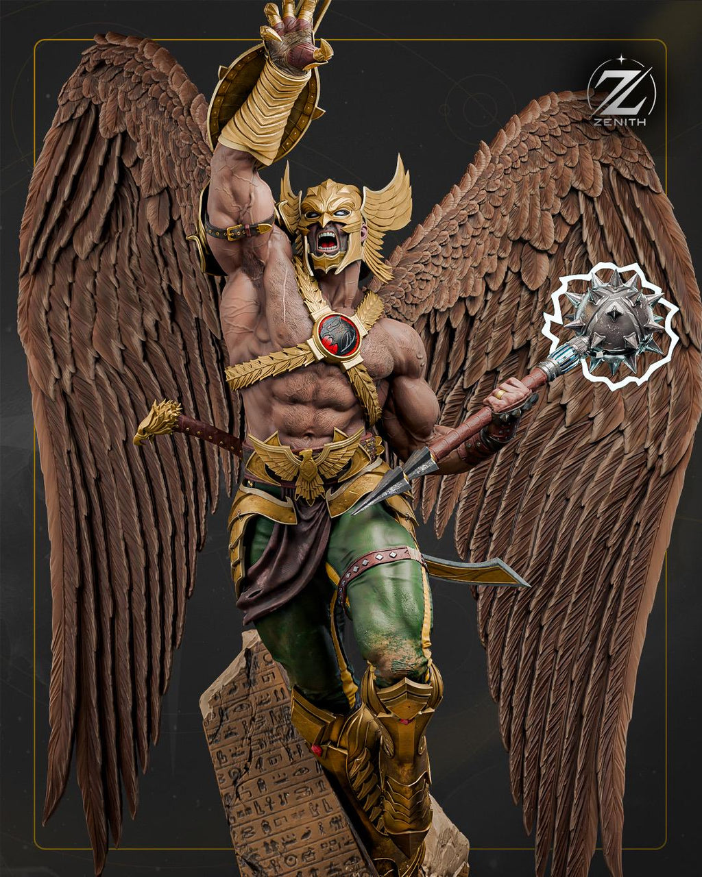 Eternal Winged Warrior - Comic Superhero Winged Fighter Hawkman Resin Figure 16K