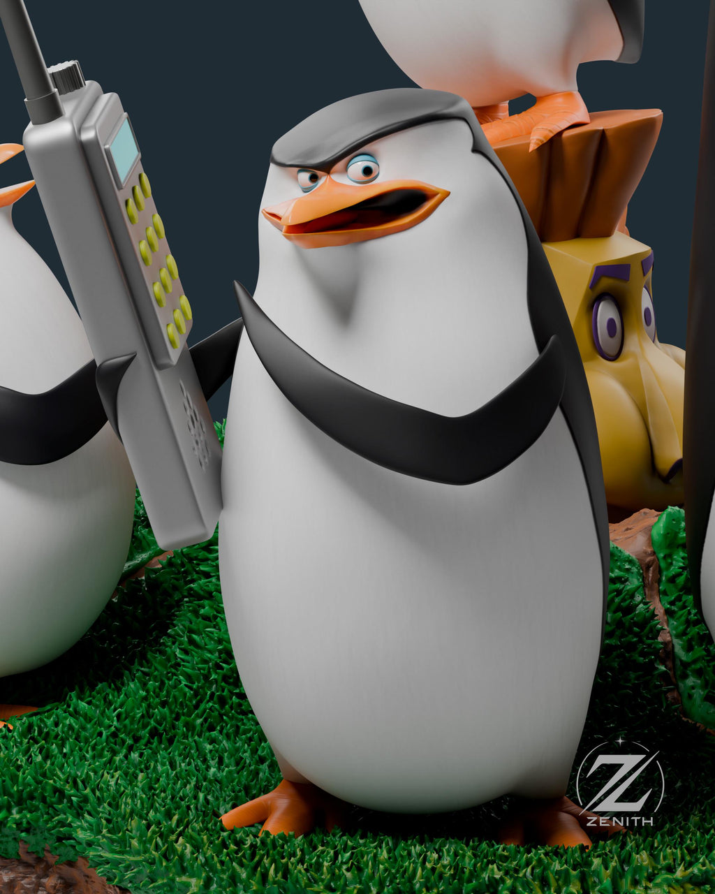Operation: Fish and Glory - Penguins Tactical Comedic Quad Madagascar Penguins Resin Figure 16K