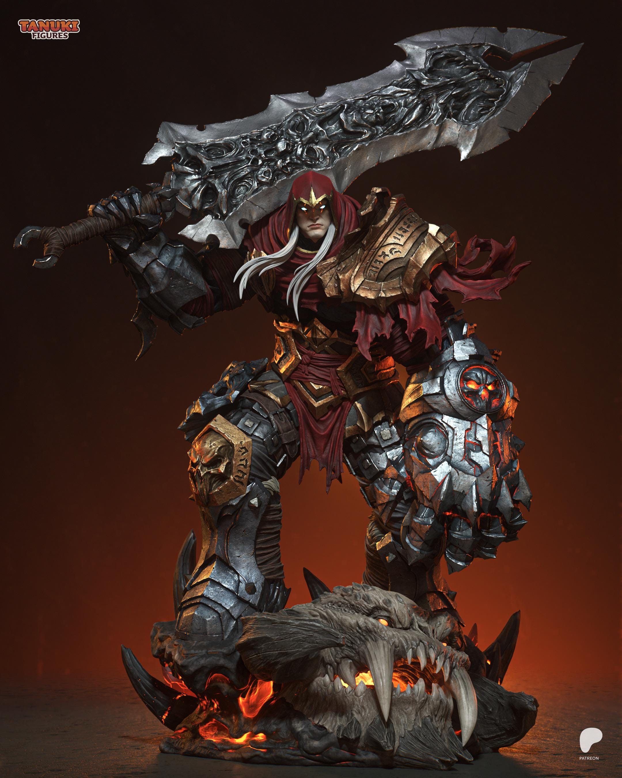 The First Horseman - Dark Fantasy Apocalypse Warrior War Resin Figure 16K