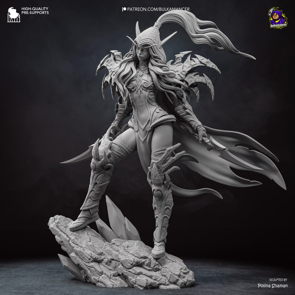 Scarlet Rogue - Blood Elf Warrior Fantasy Warcraft Valeera Resin Figure 16K