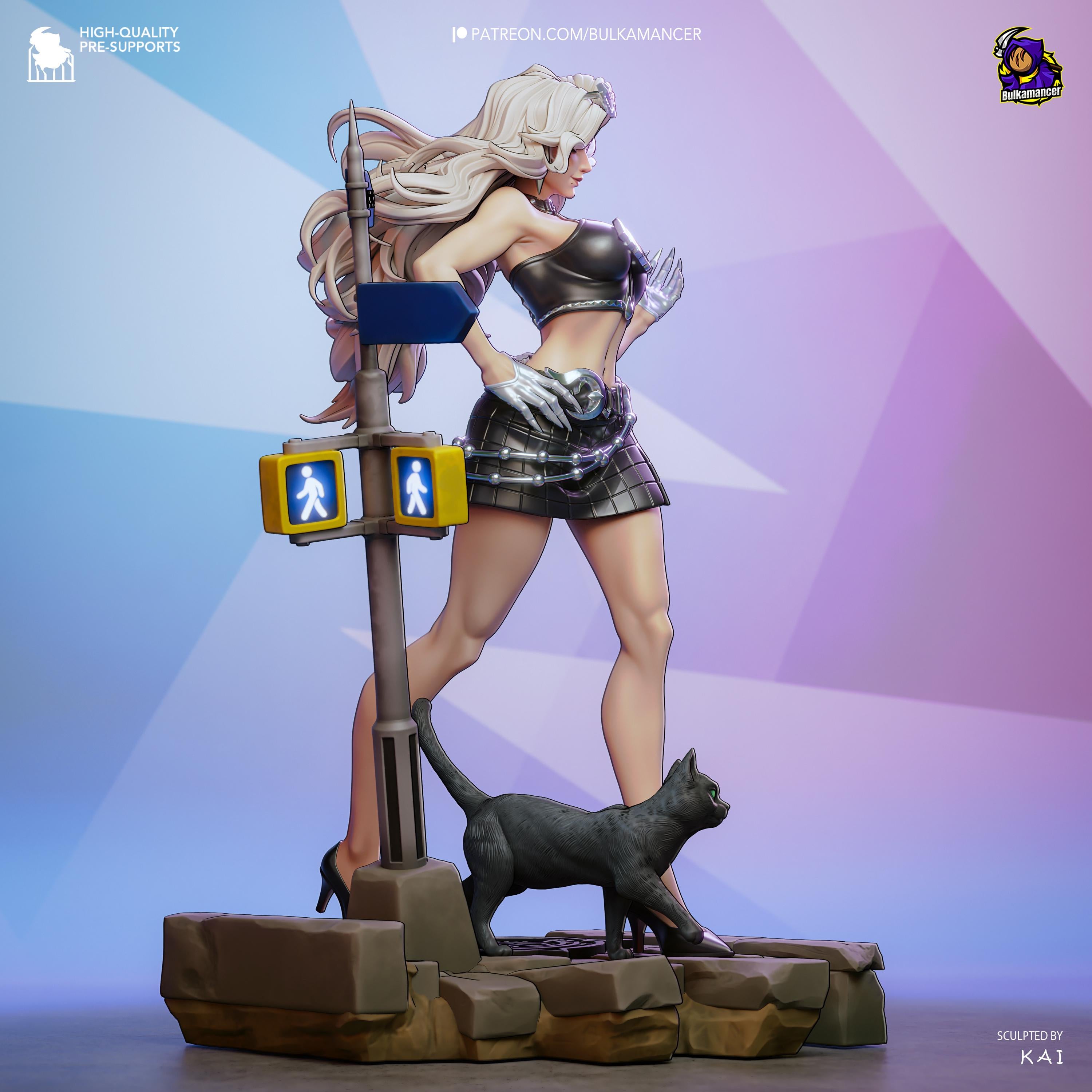 Fortune’s Thief - Comic Character Hero Thief Black Cat Resin Figure 16K