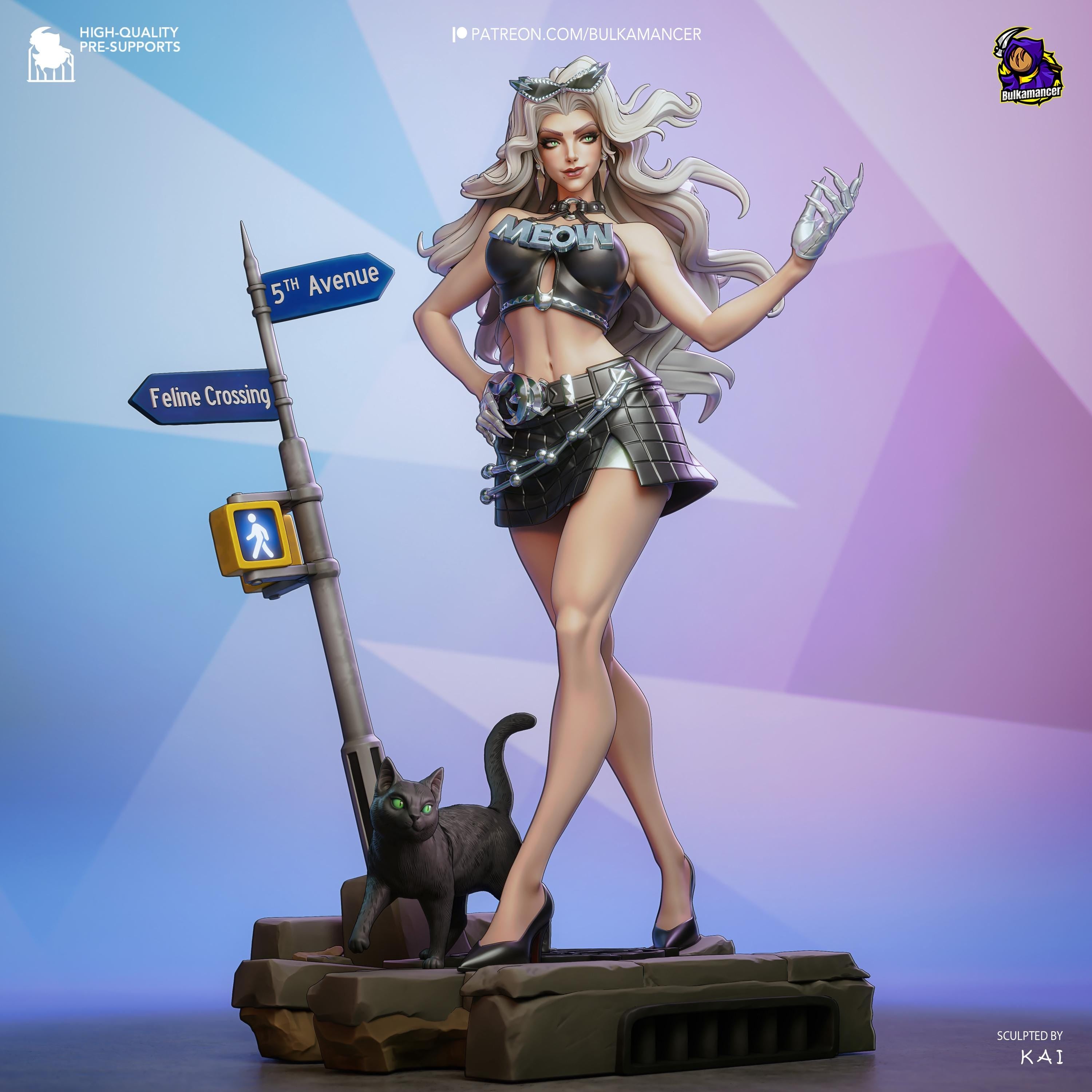 Fortune’s Thief - Comic Character Hero Thief Black Cat Resin Figure 16K
