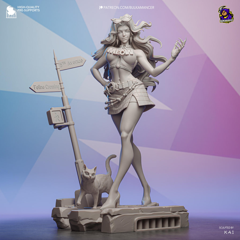 Fortune’s Thief - Comic Character Hero Thief Black Cat Resin Figure 16K