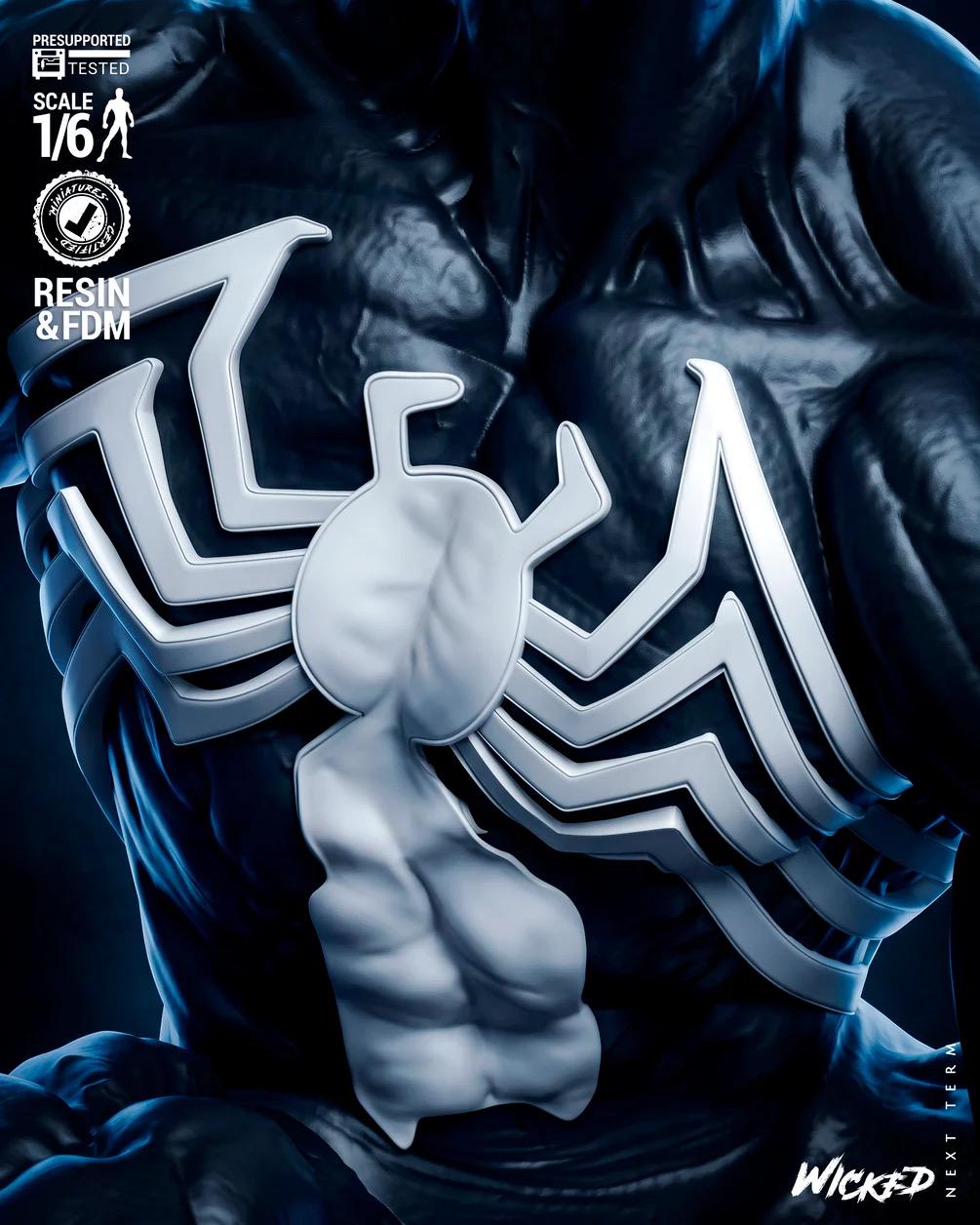 Buried Rescue - Comic Superhero Last Hunt Black Suit Spider-Man Resin Figure 16K