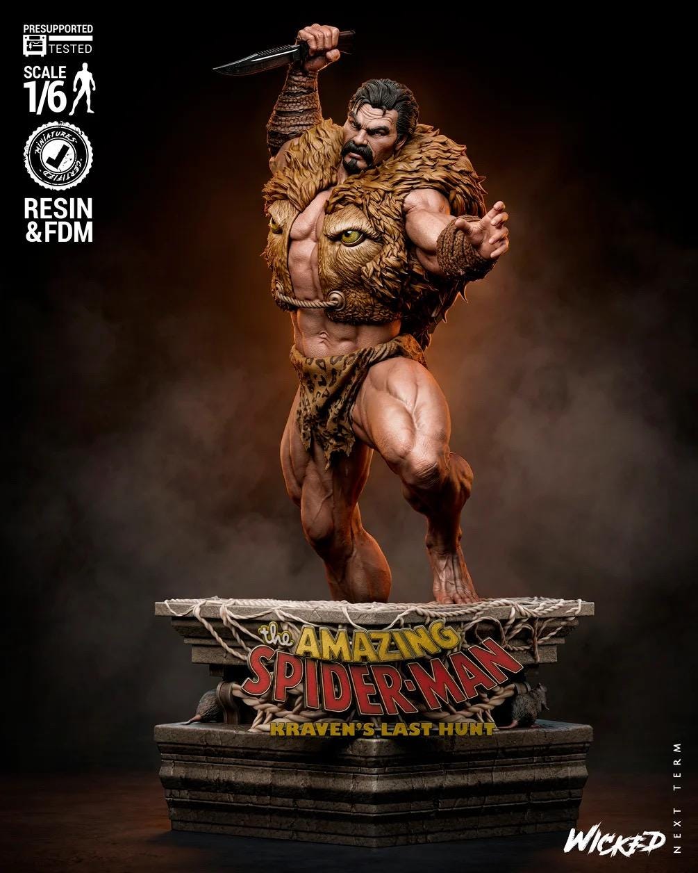 The Great Hunter - Comic Villian Last Hunt Kraven The Hunter Resin Figure 16K