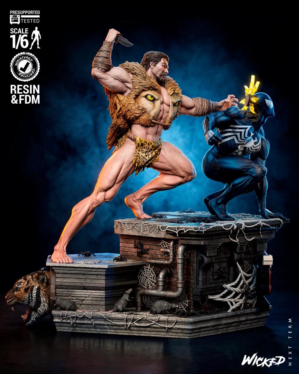 Legacy Of The Hunt - Comic Hero Villian Diorma The Last Hunt Kraven The Hunter Spider-man Resin Figure 16K