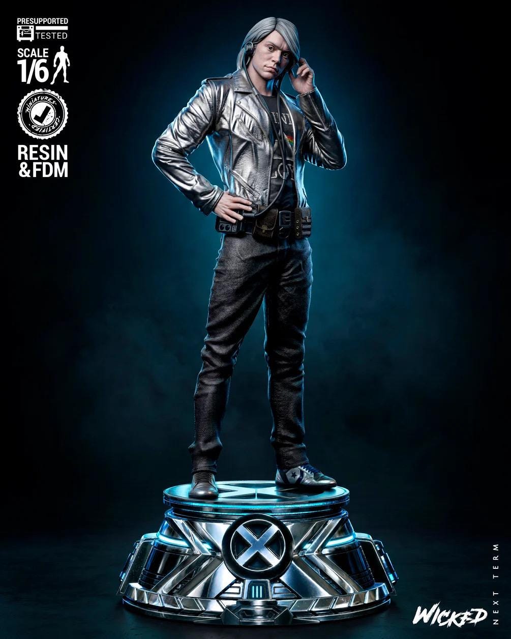 Silver Velocity - Comic Supehero Speedster Quicksilver Resin Figure 16K