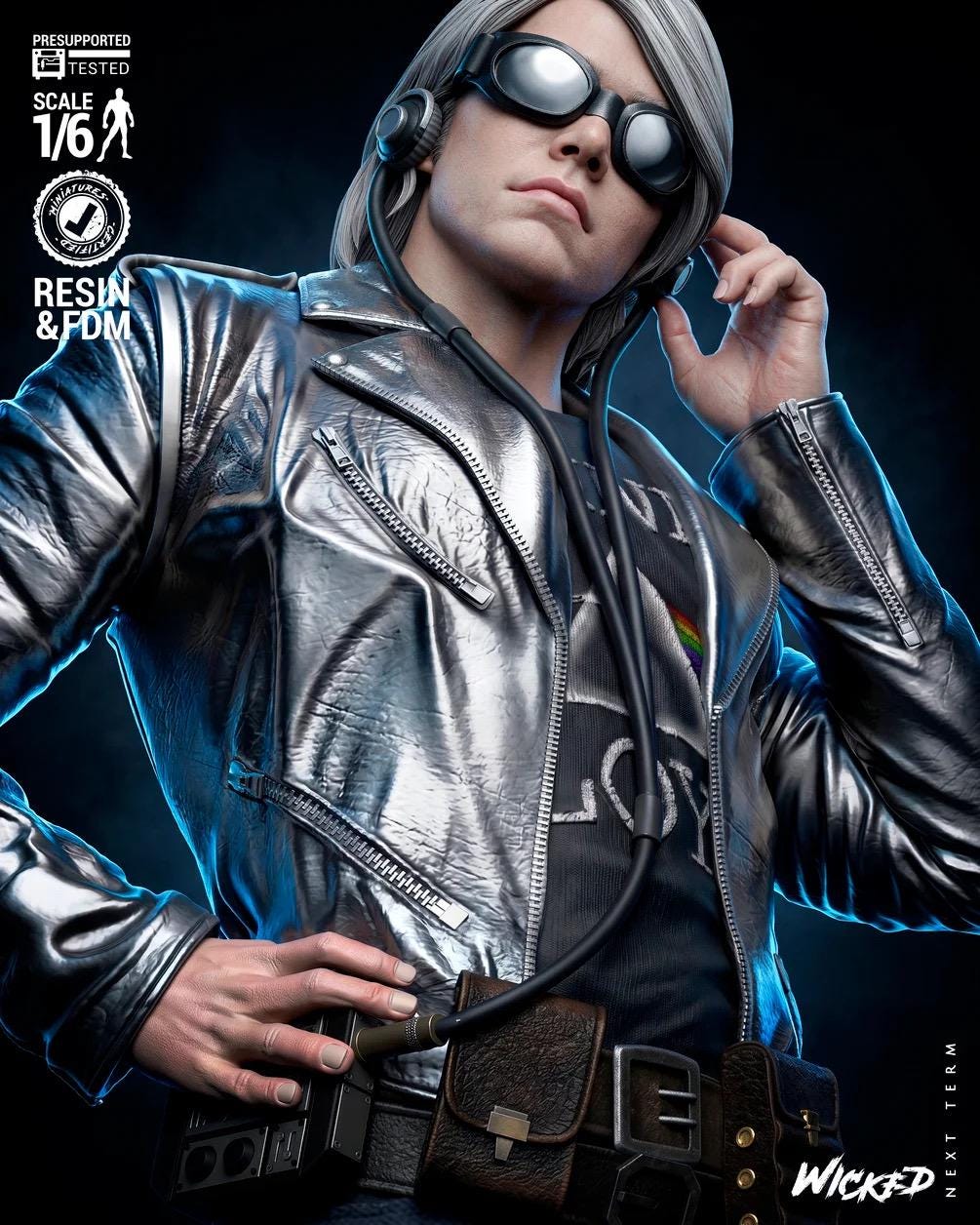 Silver Velocity - Comic Supehero Speedster Quicksilver Resin Figure 16K