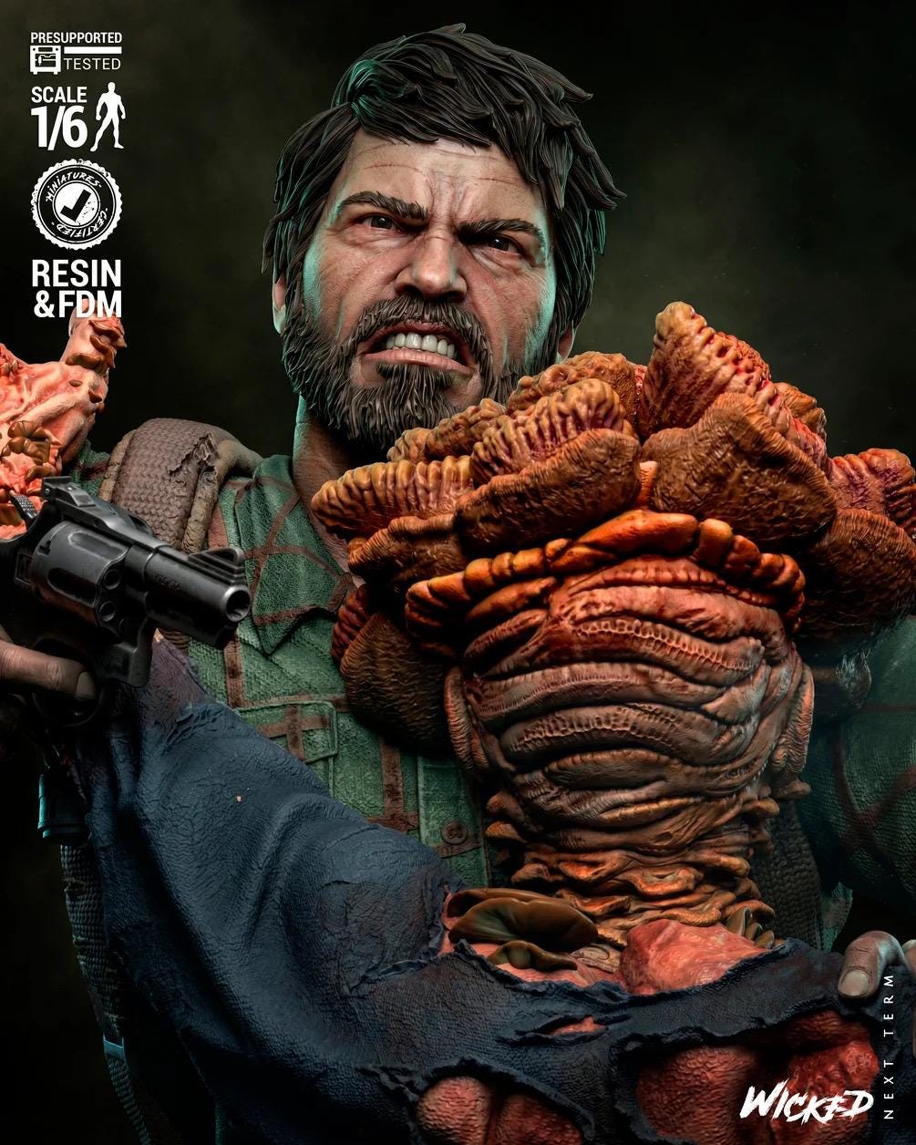 Through The Ruins - Zombie Survival Duo Joel and Ellie Resin Figure 16K