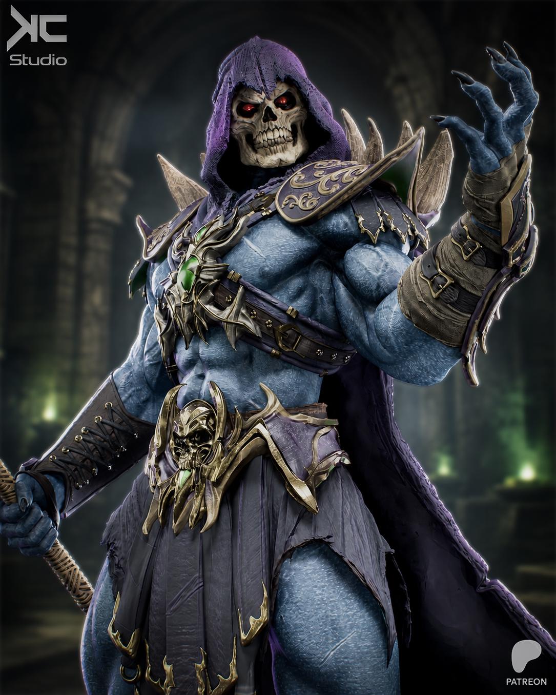 Master Of Havoc - Snake Mountain Villain Fantasy Skeletor Resin Figure 16K