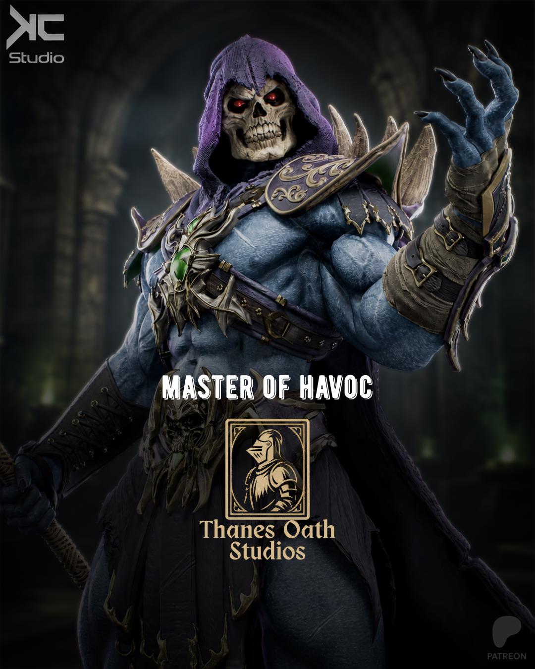 Master Of Havoc - Snake Mountain Villain Fantasy Skeletor Resin Figure 16K
