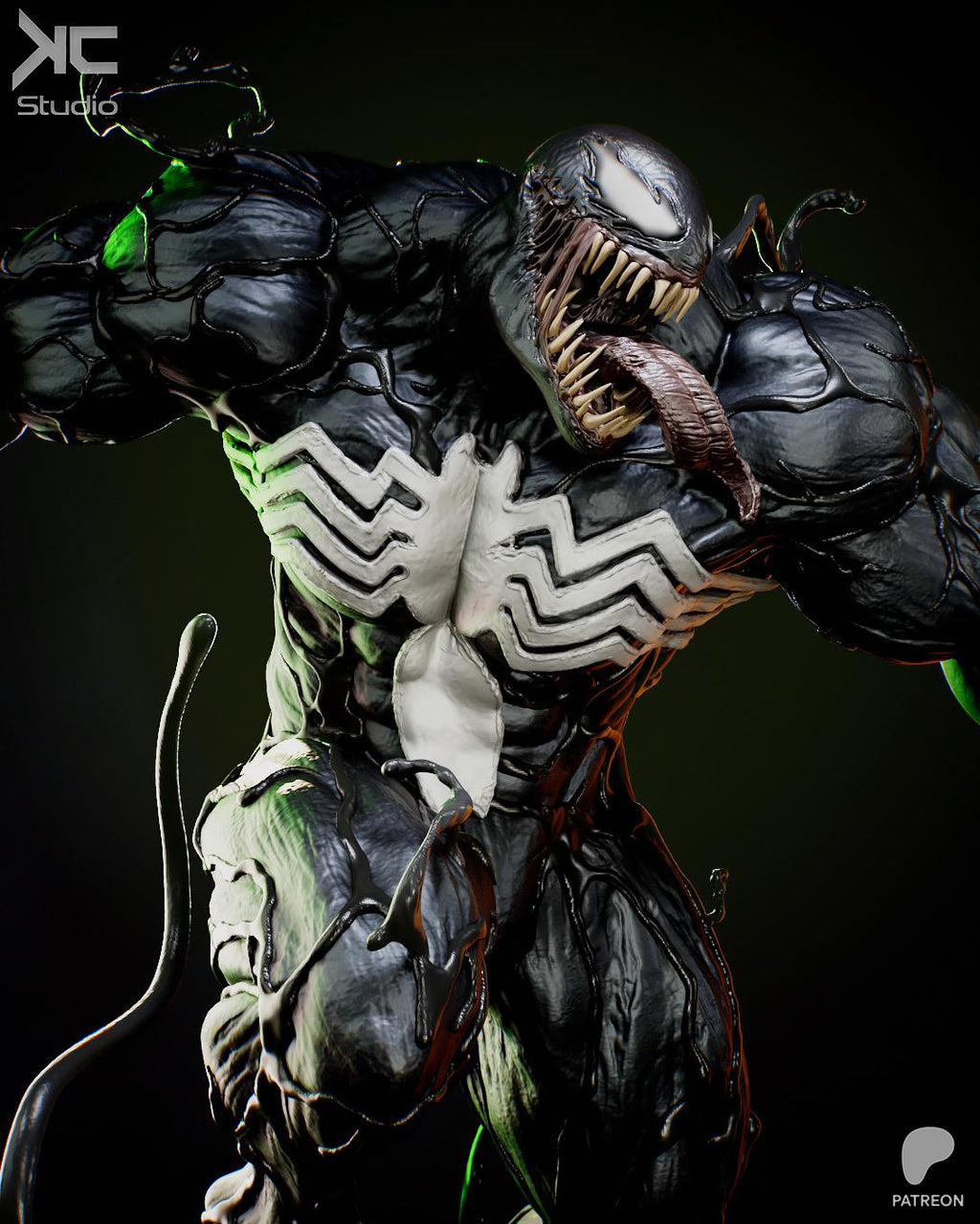 Perfect Host - Comic Alien Villian Symbiote Venom Resin Figure 16K
