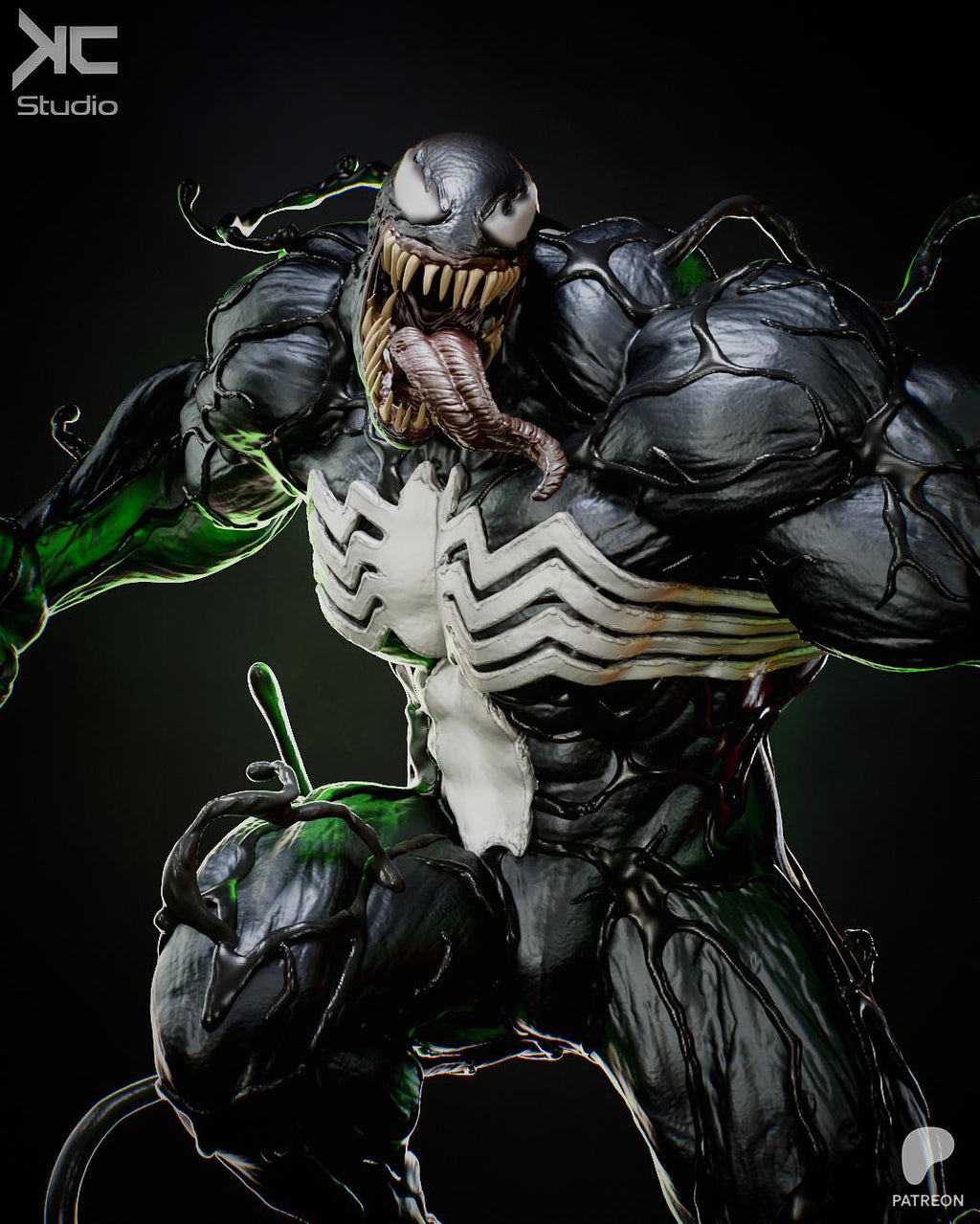 Perfect Host - Comic Alien Villian Symbiote Venom Resin Figure 16K