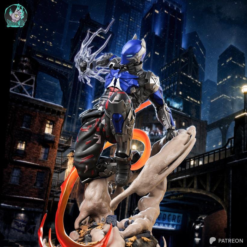 Knight Of The City - Comic Hero Vigilante Arkham Knight Resin Figure 16K
