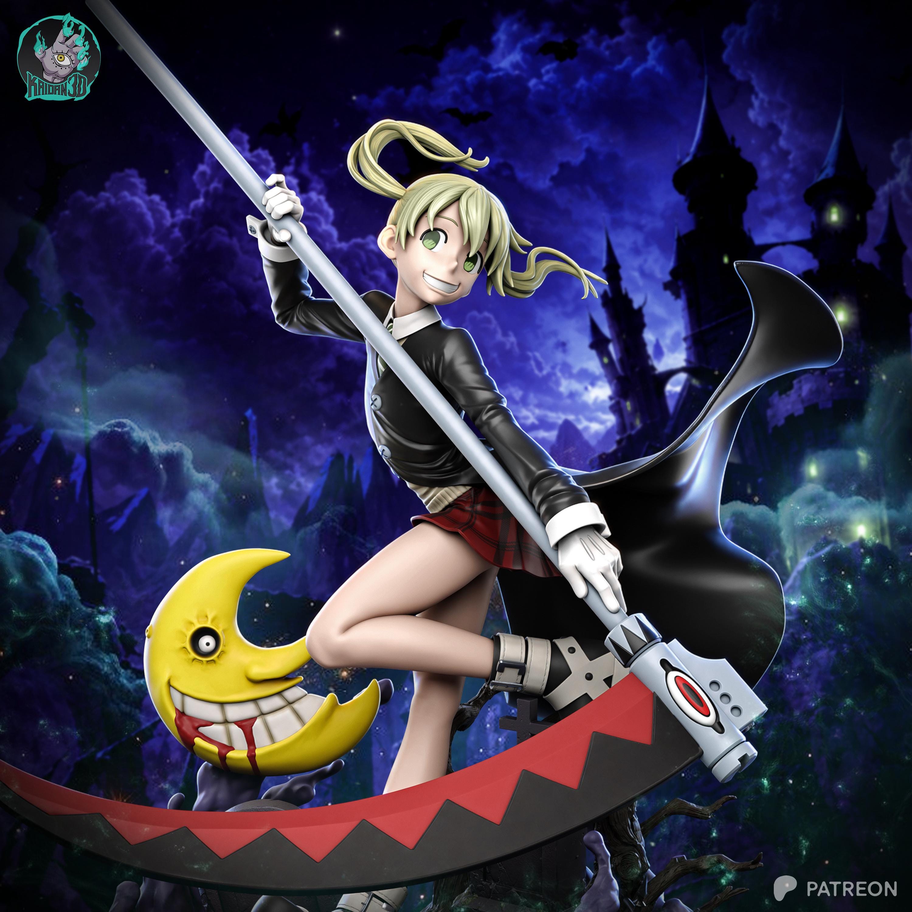 Meister Of Souls - Gothic Anime Scythe Wielder Maka Albarn Resin Figure 16K