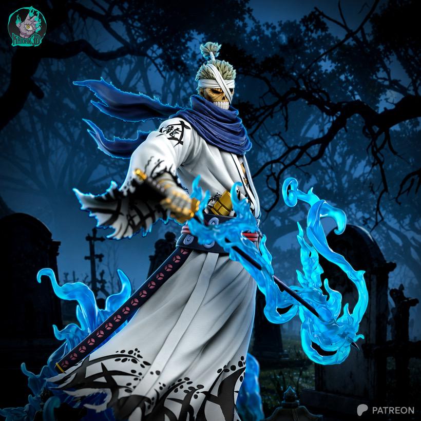 Sword God - Anime Feudal Mythical Samurai Shimotsuki Ryuma Resin Figure 16K