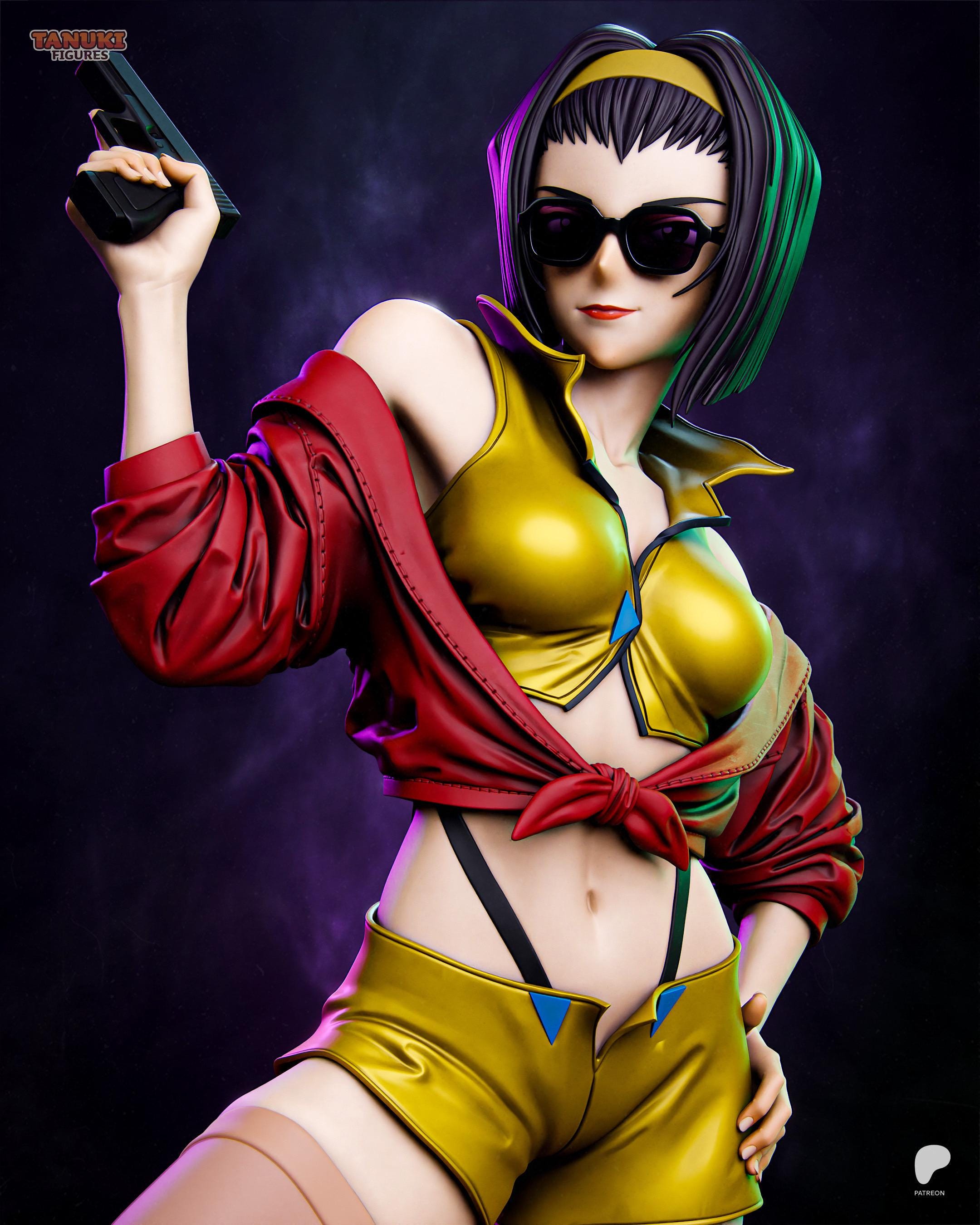 Space Bounty - Space Western Bounty Hunter Faye Valentine Resin Figure 16K